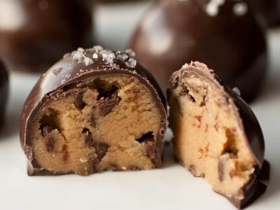 Salted Browned Butter Chocolate Chip Cookie Dough Truffles