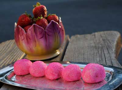 Strawberry Rhubarb White Chocolate Truffle